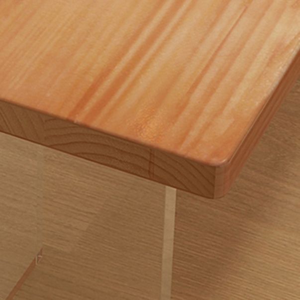 Fixed Modern Dinette Set 1/7 Pcs Brown Solid Wood Furniture for Home