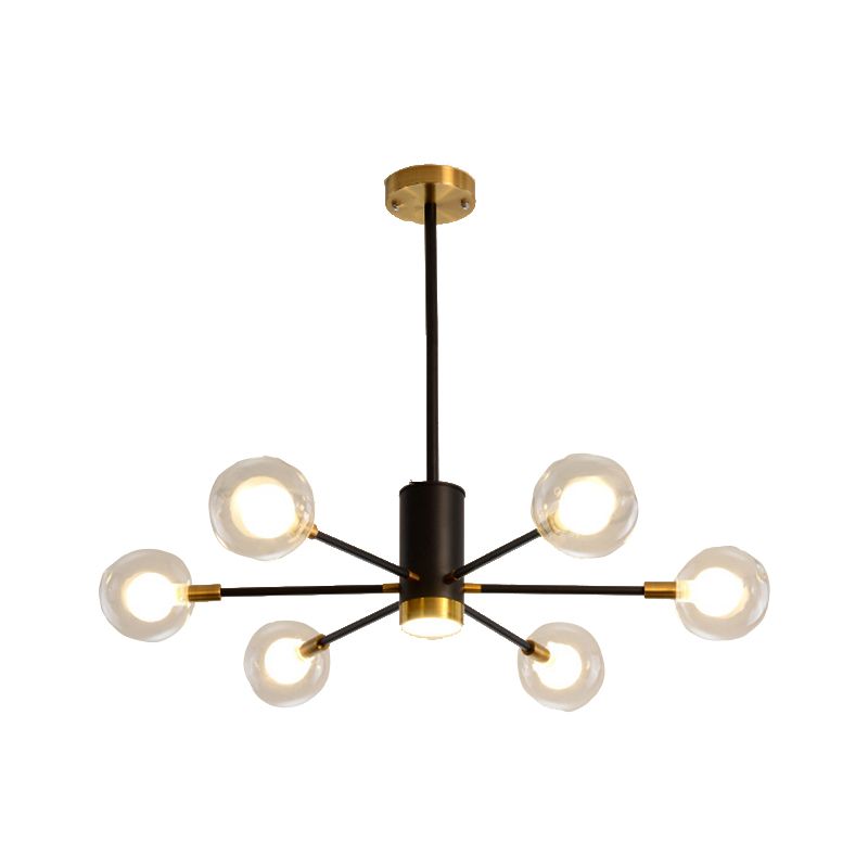 Multi Light Spherical Branch Hanging Lights Modern Style Glass Hanging Lighting for Study