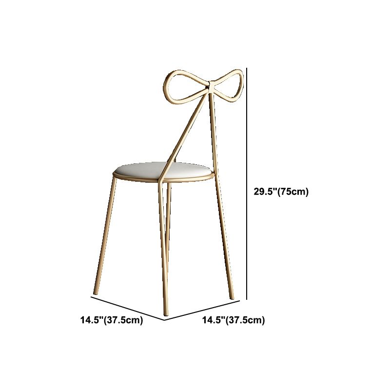 Glam Makeup Vanity Table with Drawers and Chari in White for Bedroom