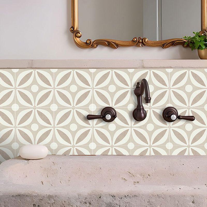 Square Stain Resistant Peel & Stick Tile with Pattern Single Tile for Backsplash Wall