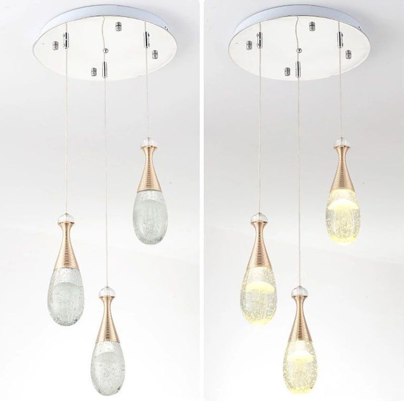 Minimalist Style Teardrop Cluster Anhänger Licht, Metall Multi -Anhänger Deckenleuchte