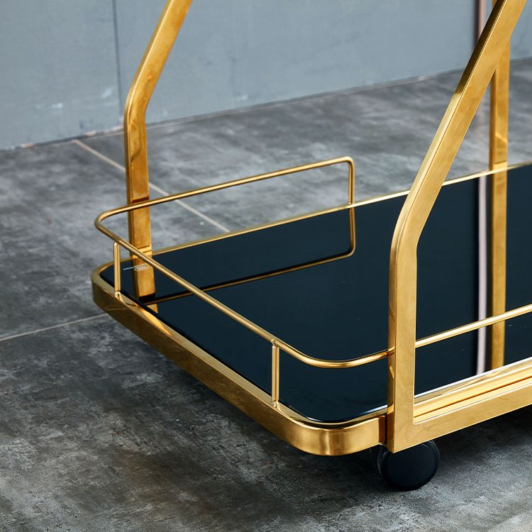 33.07" High Rolling Contemporary Prep Table Stone Prep Table