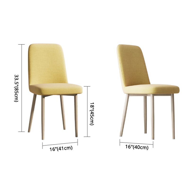 Sedia da interno a base di legno 16 '' sedia parsons larga con 4 gambe per il ristorante