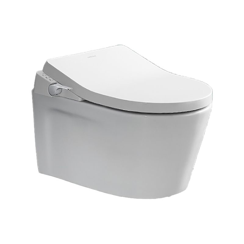 Cotton White Wall Hung Toilet Ceramic Elongated Smart Bidet with Heated Seat