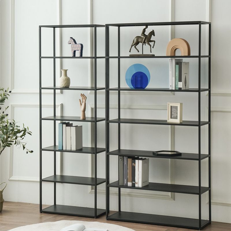 Open Back Bookshelf Contemporary Style Bookcase for Office Study Room