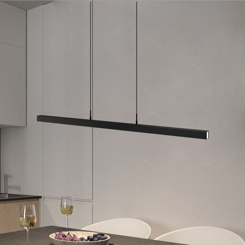 Lámpara de lámpara de iluminación lineal de lámpara de iluminación moderna lámpara de lámpara de iluminación en negro