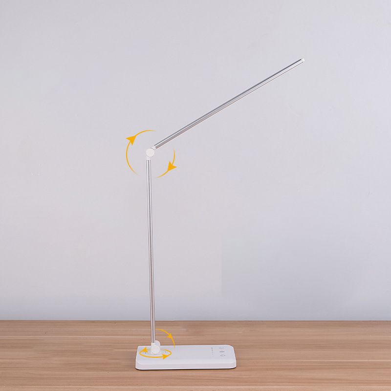 USB Table Lamp with Touch Control, Task Style Metal Folding Table Light for Bedroom