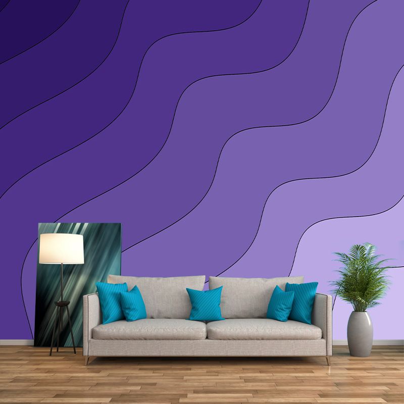 Modern Illustration Mural Wallpaper Gradient Color Indoor Wall Mural