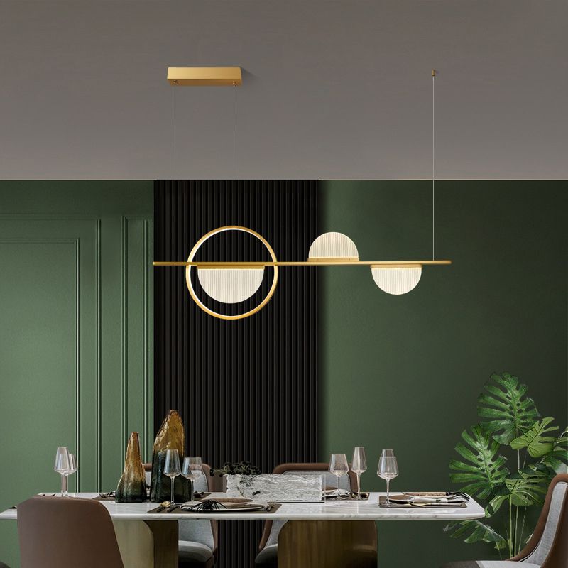 Semicerchio grande cucina a ciondolo luci a ciondolo acrilico moderno luce isola per ristorante