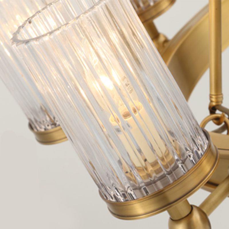 9-lights helder glas kroonluchter hanglamp moderne stijl cirkelvormige hanglampverlichting armaturen