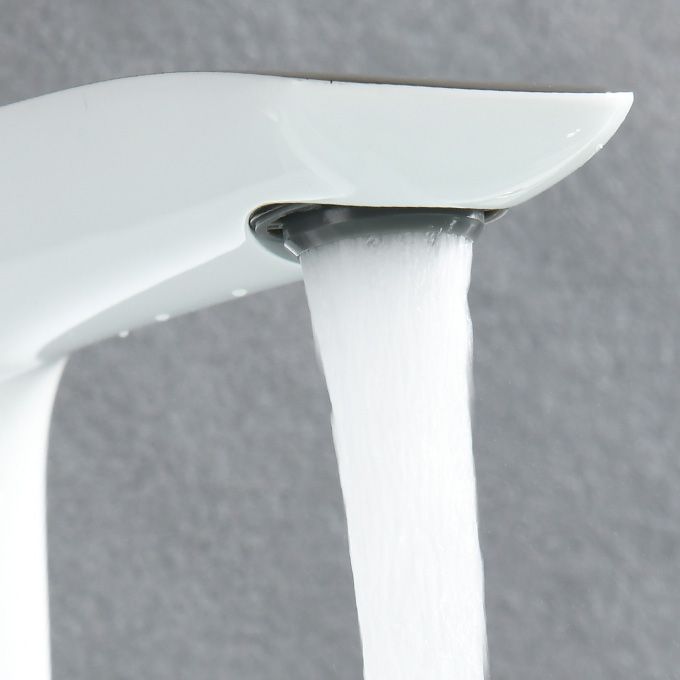 Modern Bathroom Faucet Black and White Copper Deck Mounted Tub Faucet