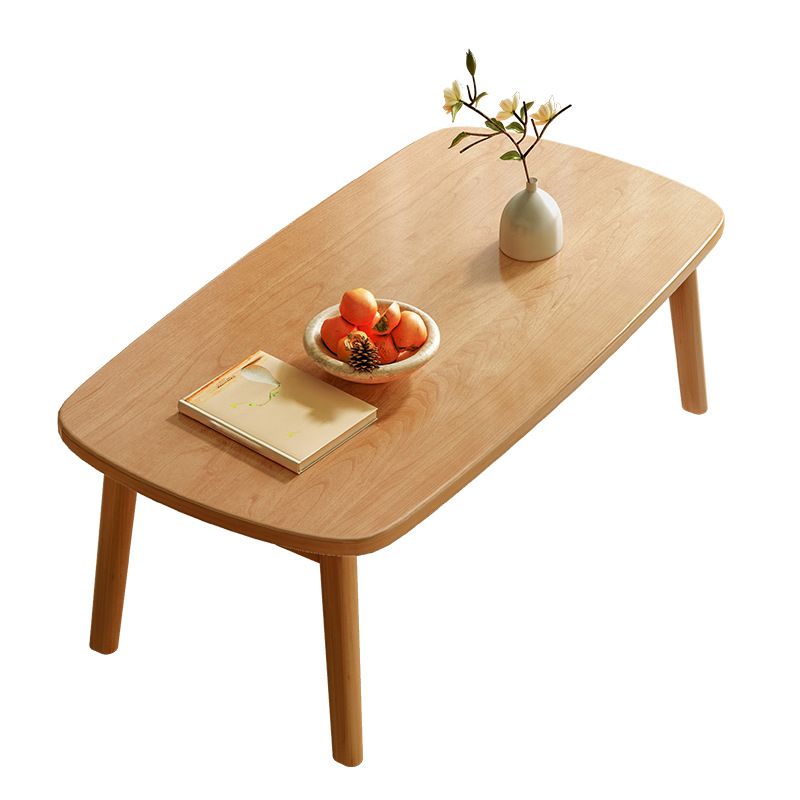 Scandinavian 4 Legs Coffee Table Wooden Coffee Table Set for Living Room