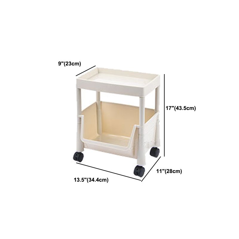 Urban Closed Back Shelf Bookcase Plastic/Acrylic Bookshelf with Caster