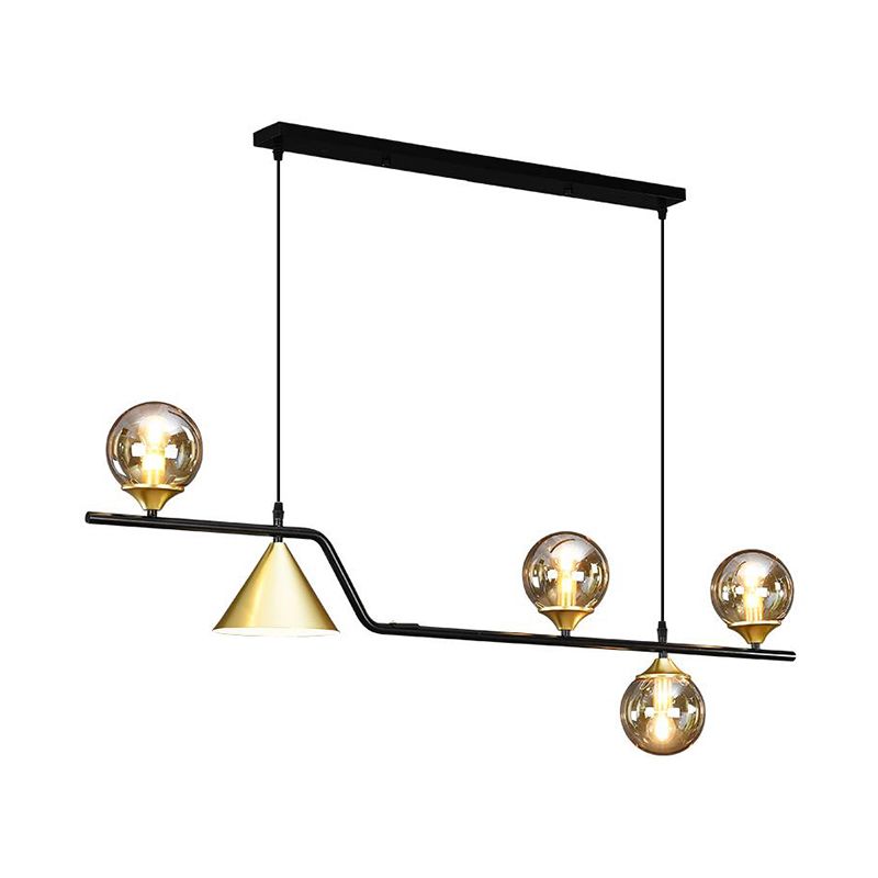 Contemporary Island Light Globe Glass Island Lights for Kitchen