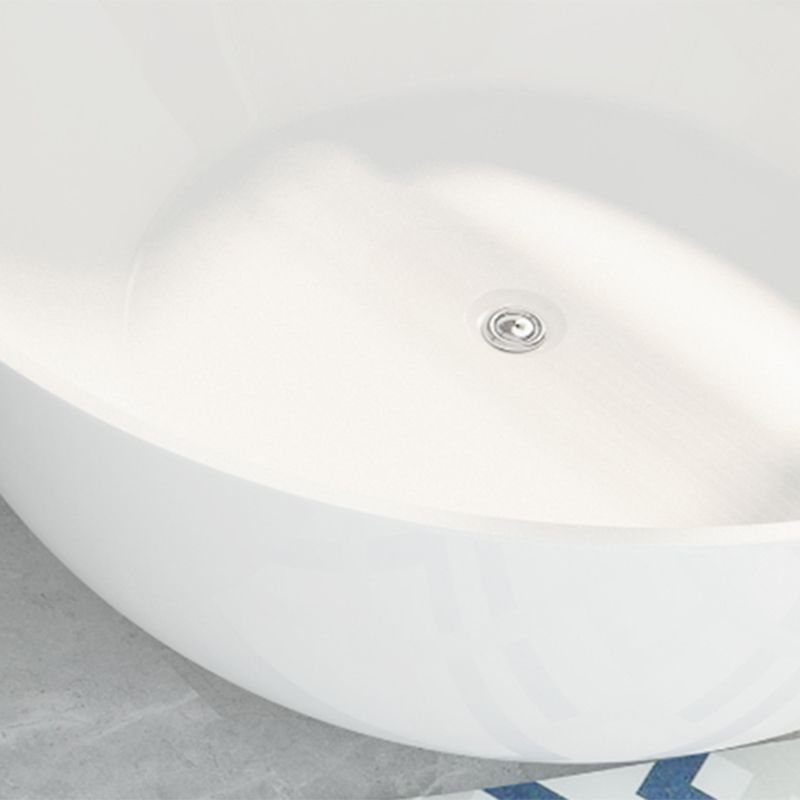 Acrylic Round Tub Soaking Freestanding Bathtub , 23.62-inch Tall