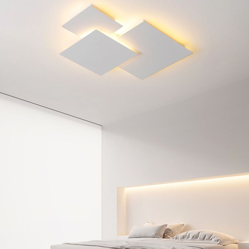 Geometric Acrylic LED Flush Mount Matte White Cluster Ceiling Flush Lighting