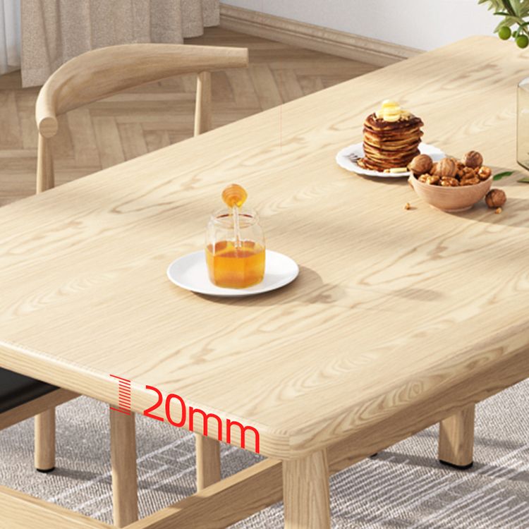 Wooden Modern Dining Room Set Standard Height with Trestle Base Formal Table Set for Home Use