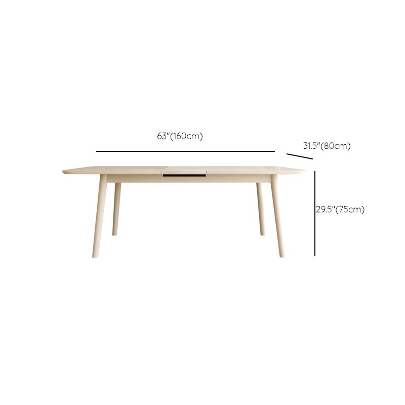 White Rectangle Dining Room Table Modern Dinner Room Kitchen Table