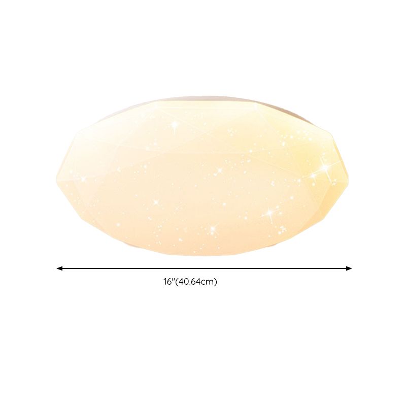 Simplicity Drum Flush Mount Lighting Acrylic 1 Light Flush Ceiling Lights