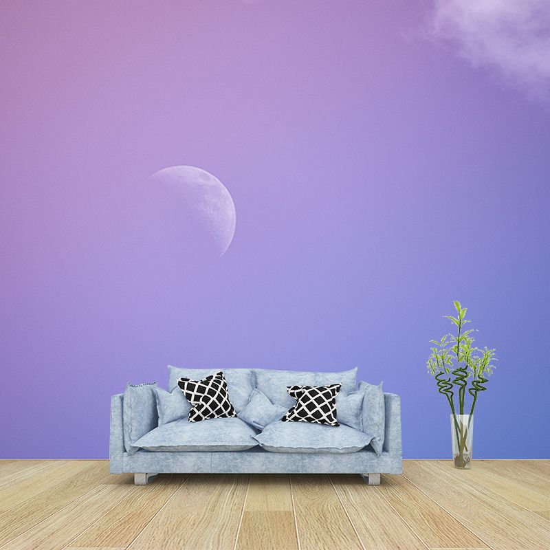 Galaxy Mildew Resistant Mural Wallpaper Environment Friendly Sleeping Room Wall Mural