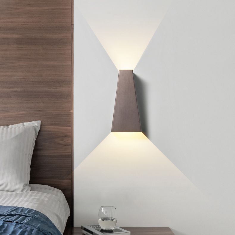 Aluminium minimalisme wandlamp armatuur 1-licht LED SCONCE Licht voor slaapkamer