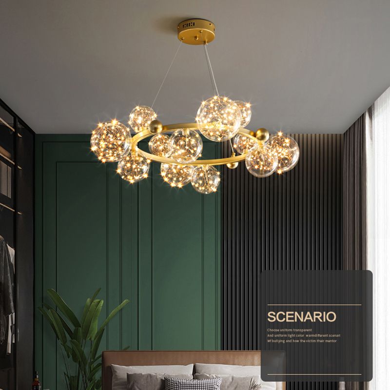 Modern Nordic Simple Style LED Hanging Chandelier Light for Dining Room Living Room Bedroom