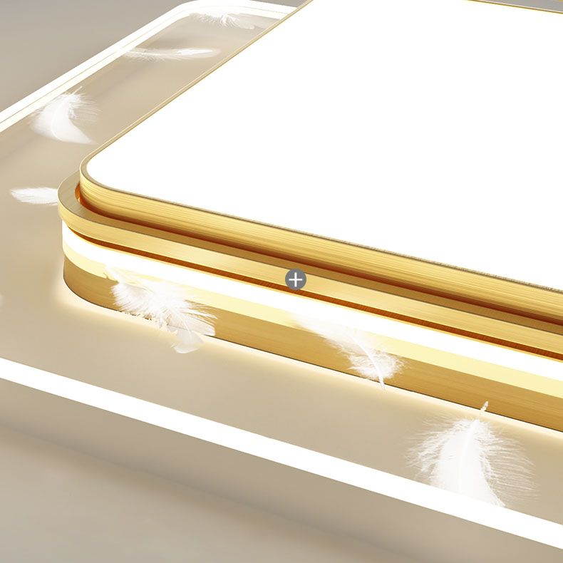 Plafonnier LED rectangulaire en fer, Style moderne, 1 lumière, pour salon