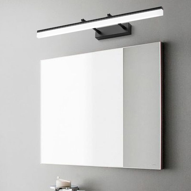 Armed LED Vanity Lamp Modern Minimalist Style Metal Single Vanity Light