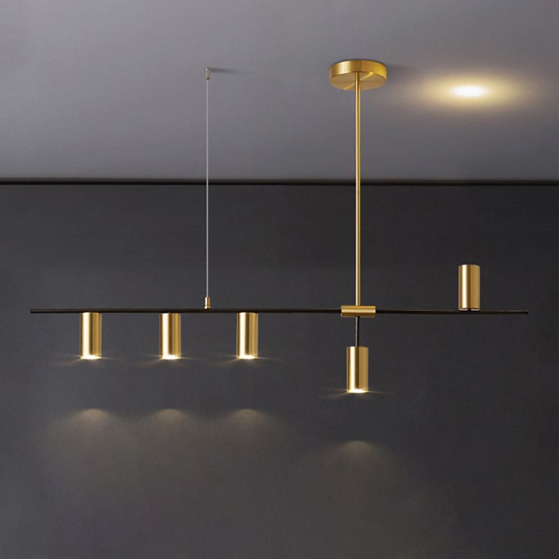 Lámpara de comedor de cocina de mesa de comedor simple nórdica en oro