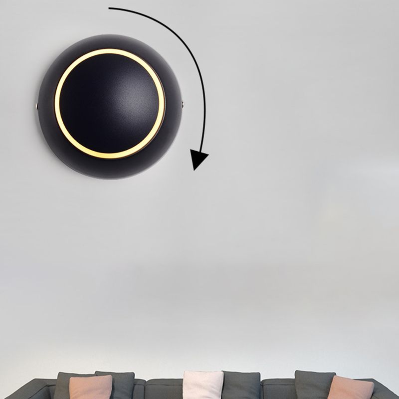 Modernist Silica Gel Rounded Shade Wall Light Fixture 1-Light LED Sconce Light