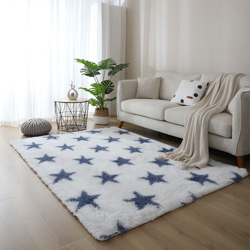 Casual Geometric Print Rug Multi Colored Polyster Indoor Rug Non-Slip Backing Pet Friendly Area Carpet for Living Room
