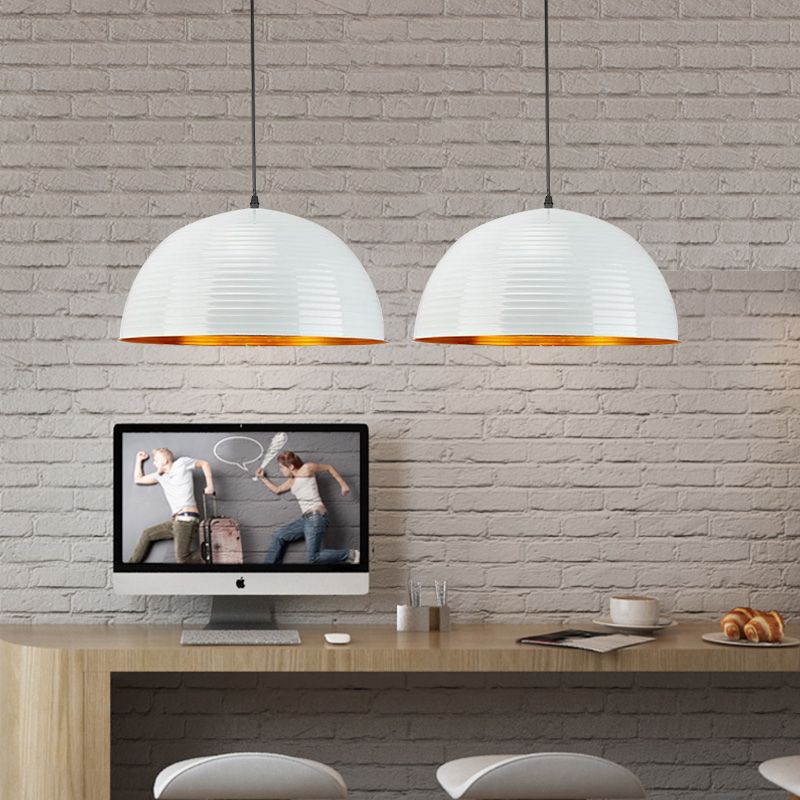 Lampada a sospensione a ciondolo a 1-bulba in oro industriale in alluminio interno appeso per il ristorante