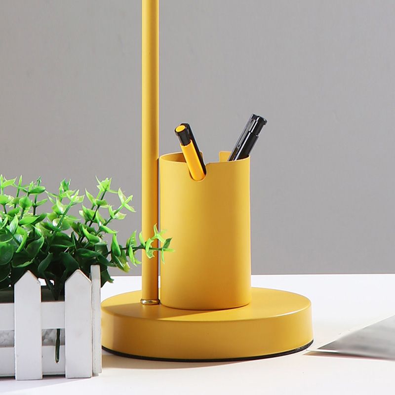 Bell Shade Metall Lesen Lampe Macaron Style 1 Kopftischleuchte mit Stiftbehälter