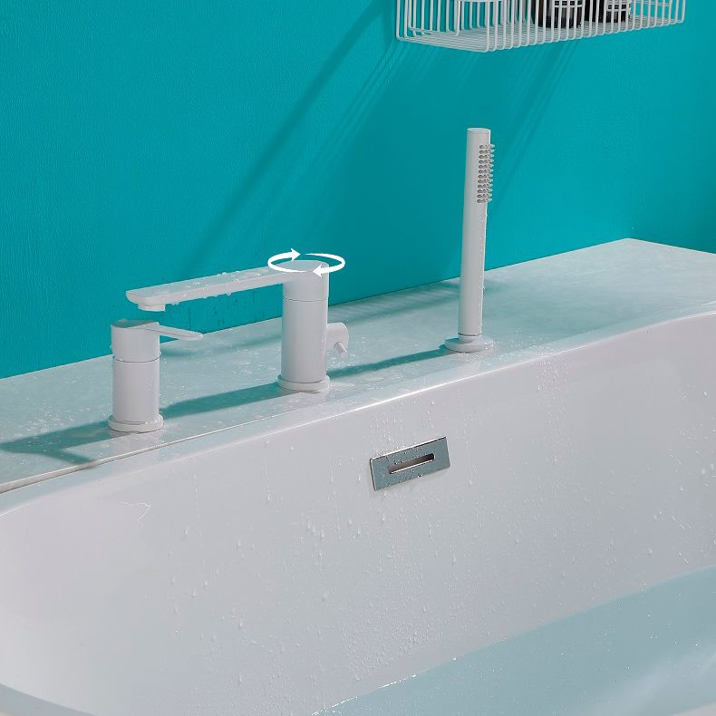 Modern Swivel Bath Faucet Solid Color Deck-Mount Bathroom Faucet