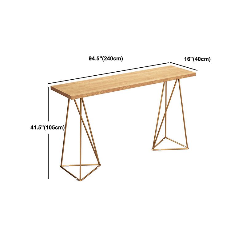 Glam Style 1/2/4 Pieces Bar Table Set Rectangle Bar Table with High Wood Stools for Home
