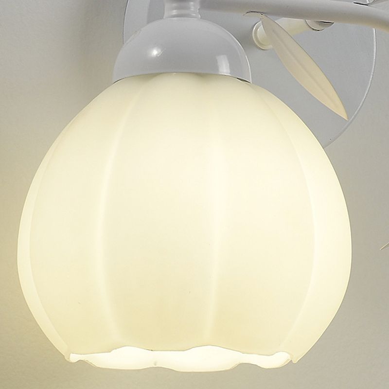 1/2-Light Modernism White Metallic Shaded LED Wall Mounted for Foyer