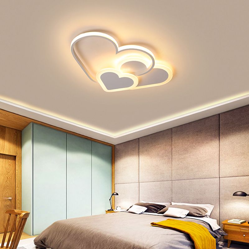 Loving Heart Deckeneinbauleuchte, moderne LED-Einbauleuchte aus Acryl für Schlafzimmer