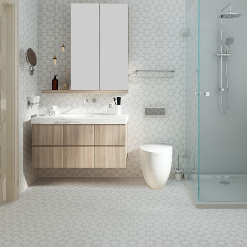 Modern PVC Flooring Peel and Stick Geometric Printed Vinyl Plank Flooring