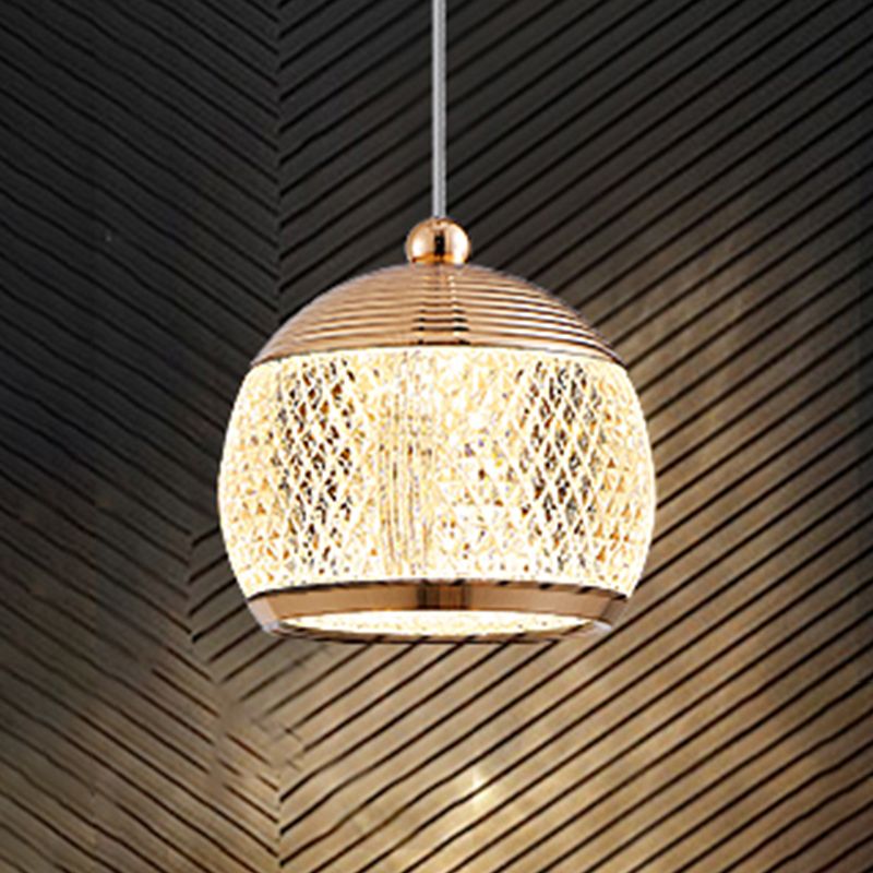Modern Style Geometry Shape Hanging Light Metal 1 Light Hanging Light Fixture in Gold