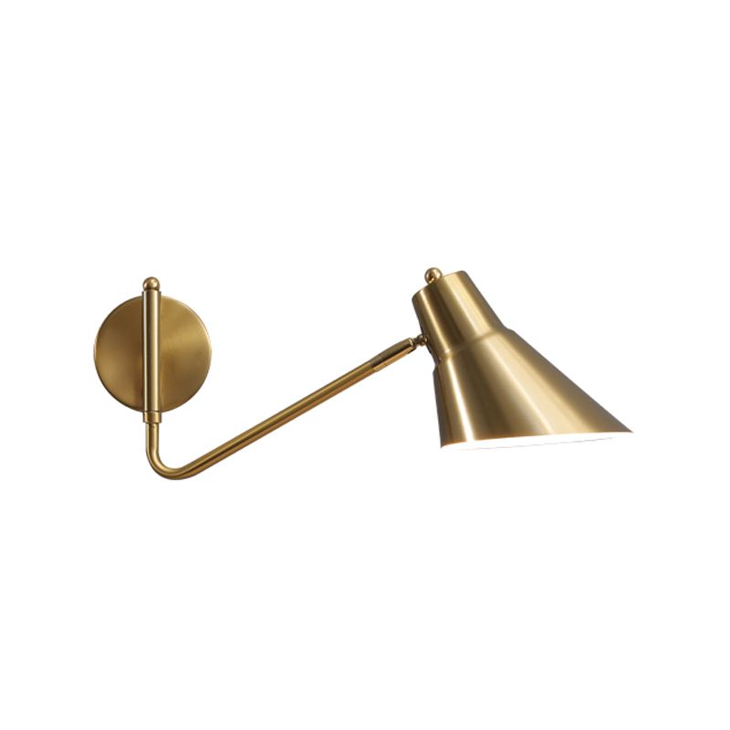 Modern Wall Sconce Geometric Shape Wall Light with Metal Shade for Bedroom