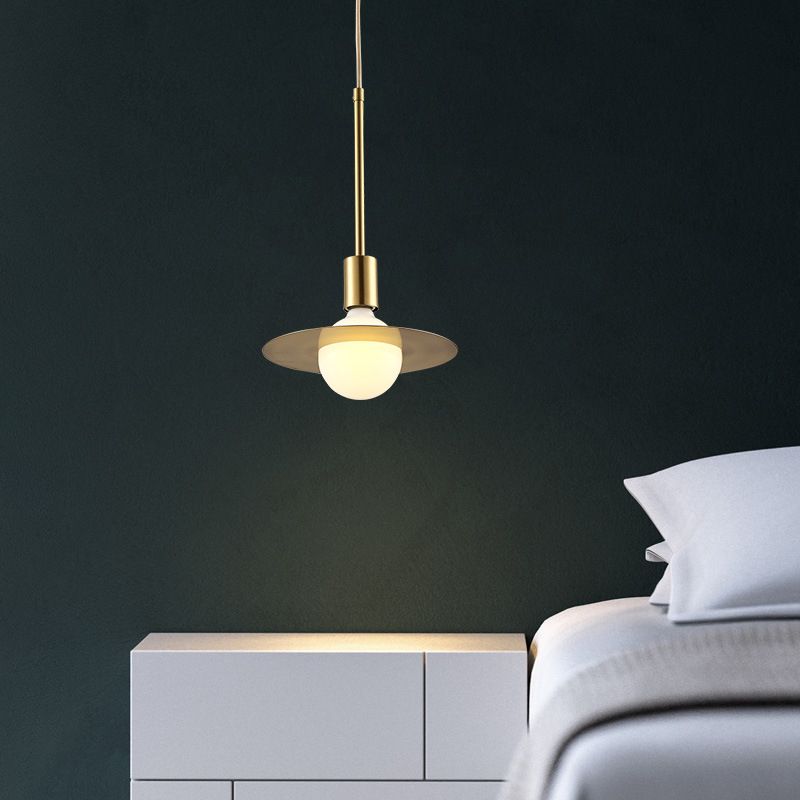 Metal Planet Pendant Light Kit Minimalist Style Pendant Lighting Fixture in Coppery