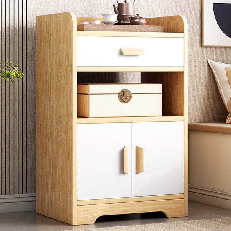 31.49"/33.4" Tall 1-door Wooden Nightstand Night Stand with Shelf