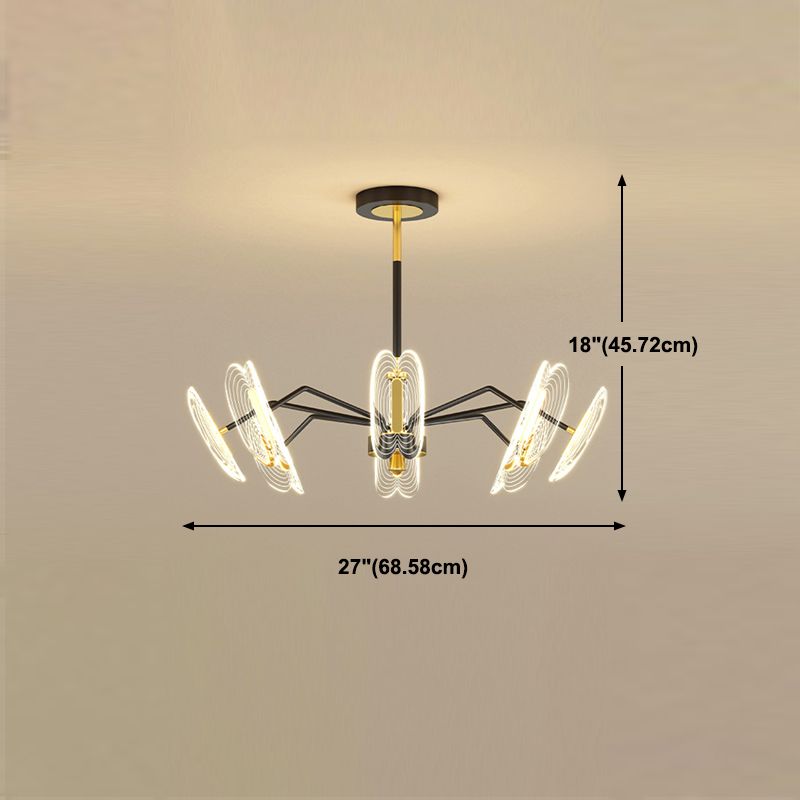 Multi Light Unique Branch Hanging Lights Modern Style Metal Hanging Lighting for Study