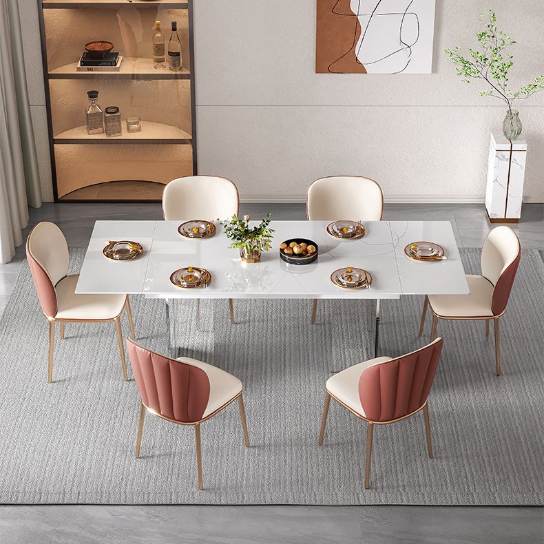 Nordic Glam Style 1/4/5/7Pieces Dining Sintered Stone Dining Table Set for Kitchen