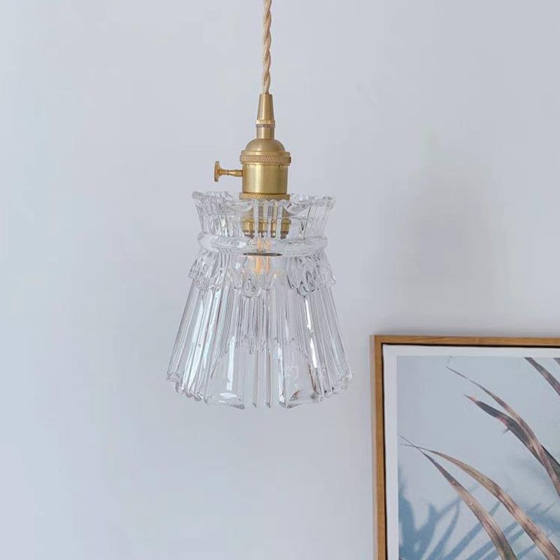 Single Contemporary Golden Glass Shaded Metallic Wall Mounted for Bedroom