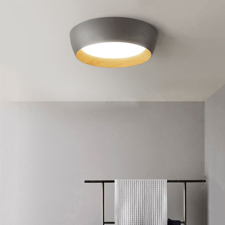 Moderne stijl cirkelvorm plafond armatuur metaal 1 licht plafond gemonteerd licht