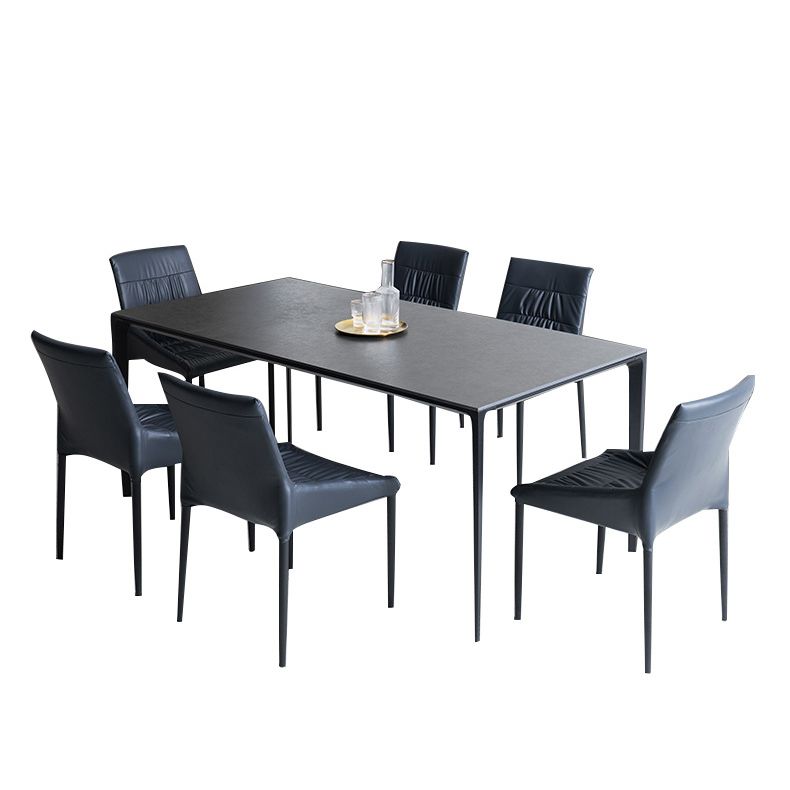 Designer Style 1/2/5/7 Pieces Rectangle Dining Set Sintered Stone Top Dinette Table Set
