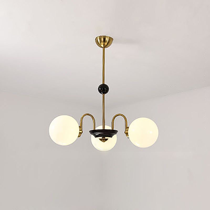 Modern Simple Pendant Light Globe Glass Chandelier for Dining Room