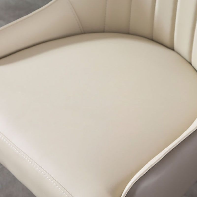 Scandinavian Upholstered Dining Side Chairs Solid Back Dining Side Chair