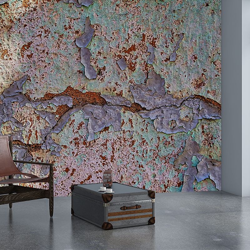 Industrial Style Metal Mural Wallpaper Wall Decor Waterproof, Home Decor